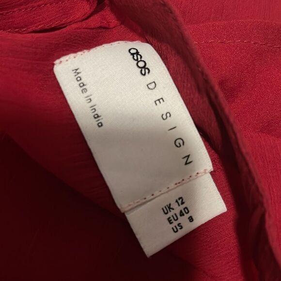 EUC- ASOS - 8. Red Sheer Mini Dress - Picture 8 of 8